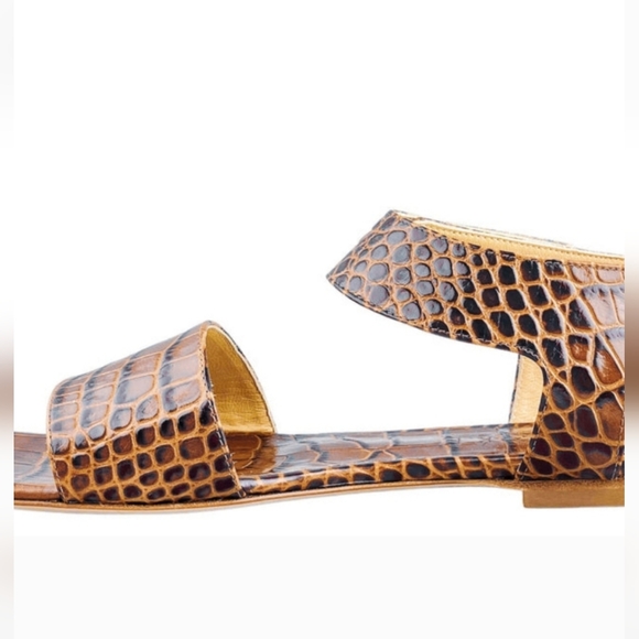 NIB $695 Awake Mode Riley croc sandals - Picture 9 of 10